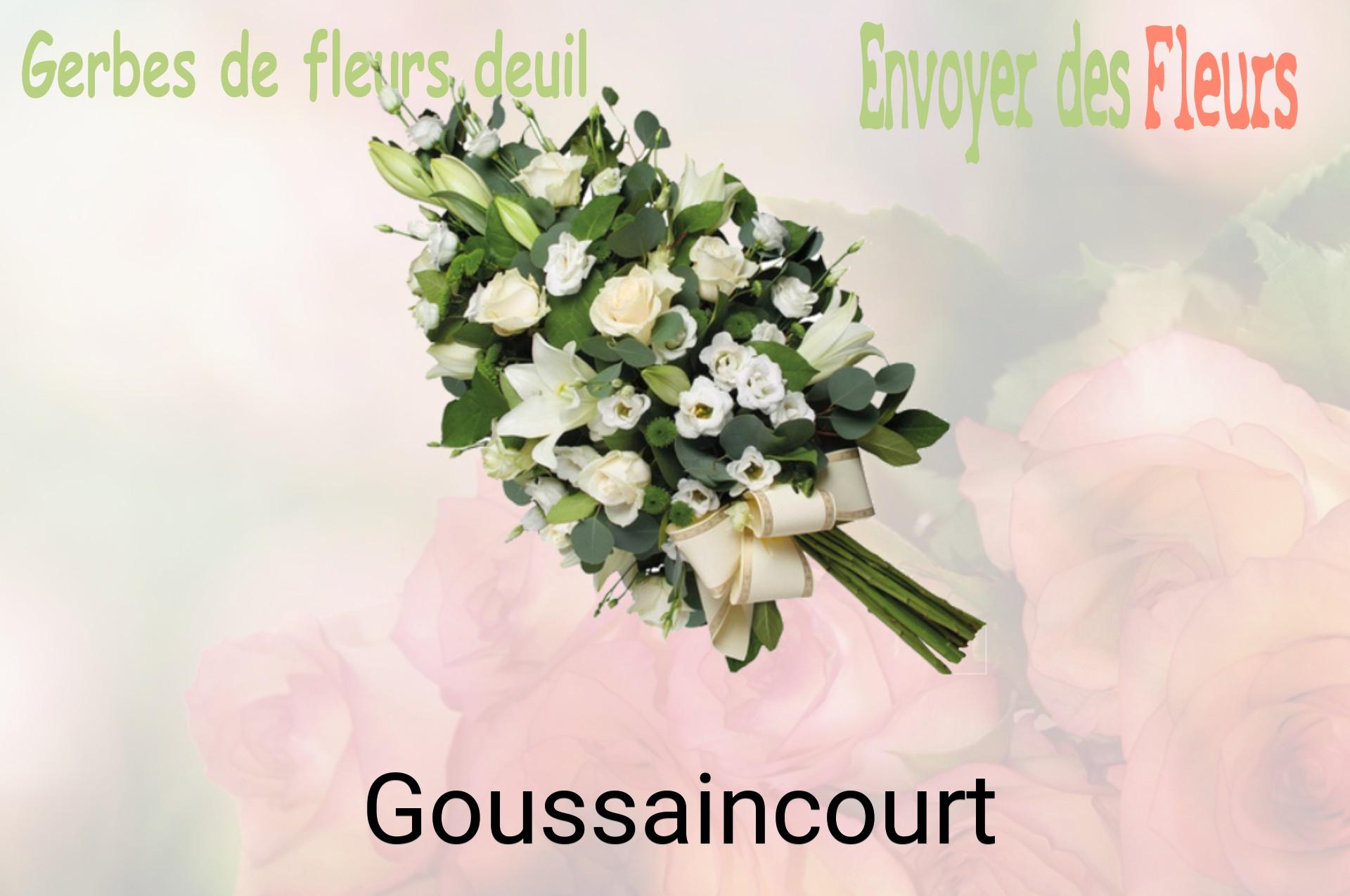 Gerbe de fleurs de deuil livrée à Goussaincourt